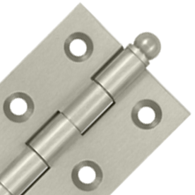 2 1/2 Inch x 1 11/16 Inch Solid Brass Cabinet Hinges (Brushed Nickel Finish) DELTANA