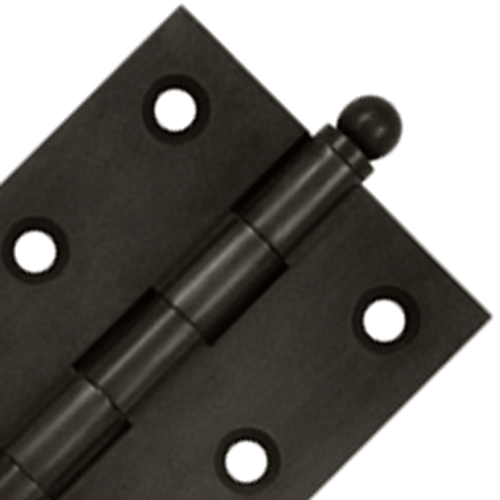 2 1/2 Inch x 2 Inch Solid Brass Cabinet Hinges (Oil Rubbed Bronze) DELTANA