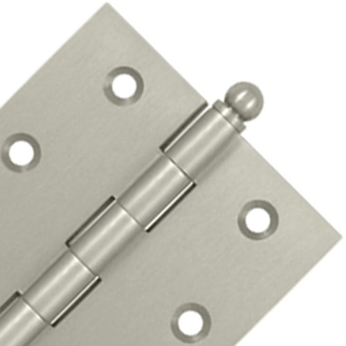 2 1/2 Inch x 2 1/2 Inch Solid Brass Cabinet Hinges (Brushed Nickel Finish) DELTANA