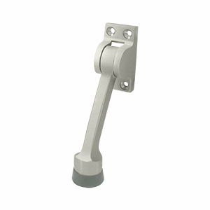 4 Inch Solid Brass Kickdown Door Holder (Brushed Nickel Finish) DELTANA