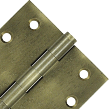 4 X 4 Inch Solid Brass Hinge Interchangeable Finials (Square Corner, Bronze Medium Finish) DELTANA