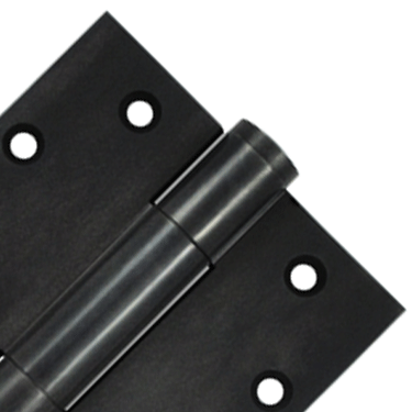 4 1/2 Inch X 4 1/2 Inch Solid Brass Hinge Interchangeable Finials (Oil Rubbed Bronze Finish) DELTANA