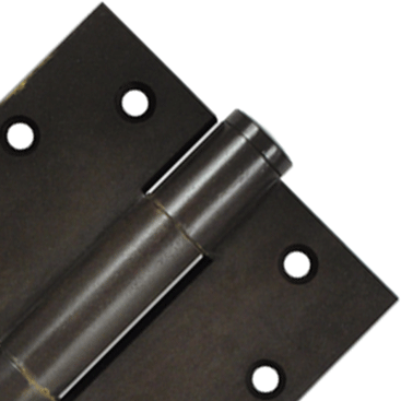 4 1/2 Inch X 4 1/2 Inch Solid Brass Hinge Interchangeable Finials (Bronze Rust Finish) DELTANA