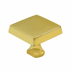 1 Inch Deltana Solid Brass Square Knob (PVD Lifetime Polished Brass) DELTANA