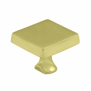 1 Inch Deltana Solid Brass Square Knob (Polished Brass Finish) DELTANA