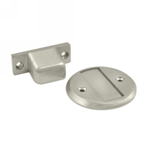 Baseboard Magnetic Door Hold / Door Stop (Brushed Nickel Finish) DELTANA