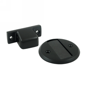 Baseboard Magnetic Door Hold / Door Stop (Flat Black Finish) DELTANA