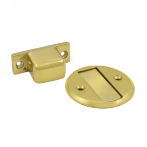 Baseboard Magnetic Door Hold / Door Stop (Polished Brass Finish) DELTANA