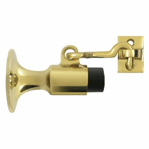 Heavy Duty Wall Mounted Bumper Door Stop (Polished Brass Finish) DELTANA