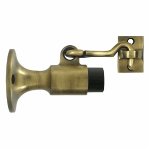 Heavy Duty Wall Mounted Bumper Door Stop (Antique Brass Finish) DELTANA