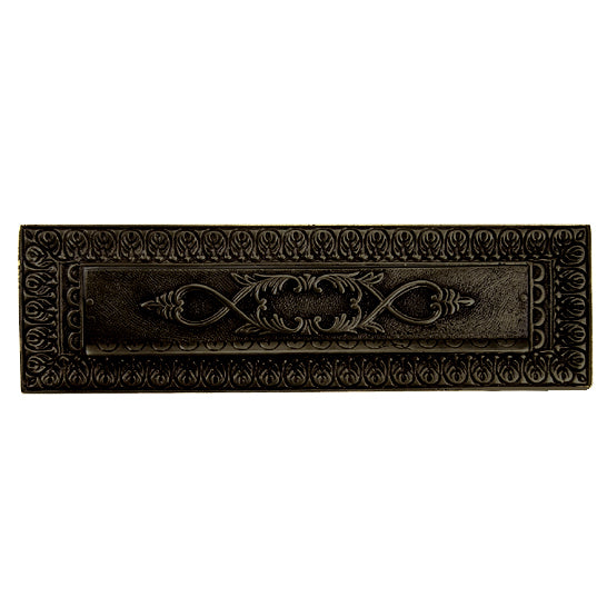 Antique Front Door Mail Slot - Victorian Style (Flat Black Finish) COPPER MOUNTAIN HARDWARE