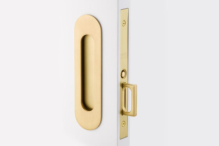 EMTEK Emtek Sandcast Bronze Rustic Modern Rectangular Mortise Pocket Door (Several Finishes Available)