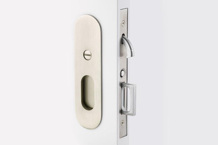 EMTEK Emtek Sandcast Bronze Rustic Modern Rectangular Mortise Pocket Door (Several Finishes Available)