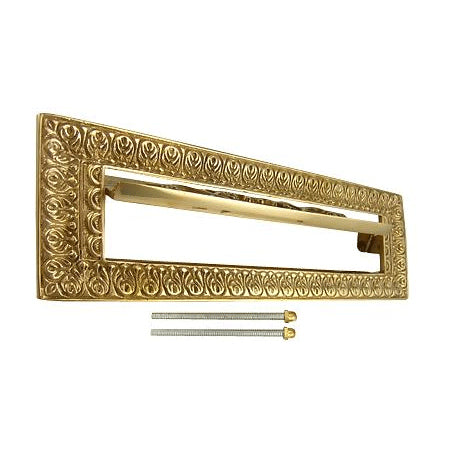 Antique Front Door Mail Slot - Victorian Style (Polished Brass Finish) COPPER MOUNTAIN HARDWARE