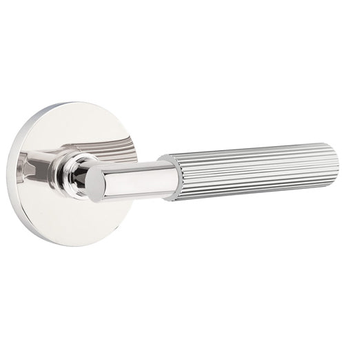 Emtek T-Bar Straight Knurled Lever With Disk Rosette (Several Finishes Available) EMTEK