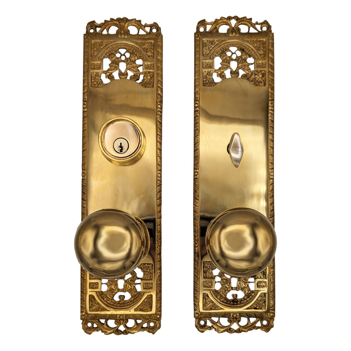 Cornice Plate Deadbolt Entryway Set (Several Finishes Available) COPPER MOUNTAIN HARDWARE