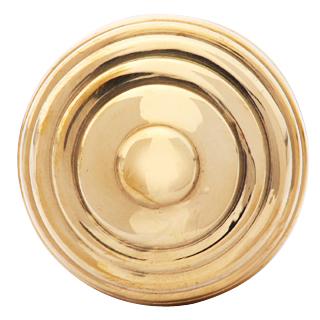 1 1/2 Inch Solid Brass Circular Knob (Polished Brass Finish) COPPER MOUNTAIN HARDWARE