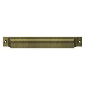 7 Inch Solid Brass Rectangular Shell Cabinet & Furniture Cup Pull (Several Finishes Available) DELTANA