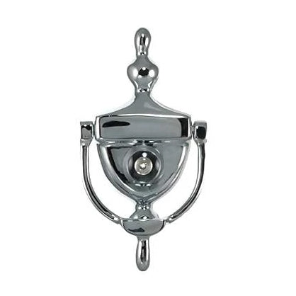 6 Inch (3 3/4 Inch c-c) Heritage Style Door Knocker (Polished Chrome Finish) DELTANA