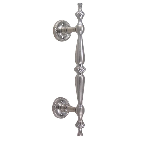 9 1/2 Inch Solid Brass Georgian Style Handle (Satin Nickel Finish) COPPER MOUNTAIN HARDWARE
