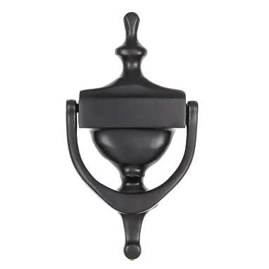 7 Inch (6 1/4 Inch c-c) Heritage Style Door Knocker (Flat Black Finish) DELTANA