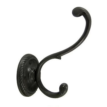 Solid Brass Georgian Coat Hook (Oil Rubbed Bronze Finish) Copper Mountain Hardware