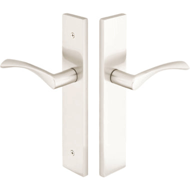Solid Brass Modern Style Dummy Pair Multi Point Lock Trim (Brushed Nickel Finish) EMTEK