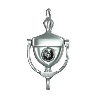 6 Inch (3 3/4 Inch c-c) Heritage Style Door Knocker (Brushed Chrome) DELTANA