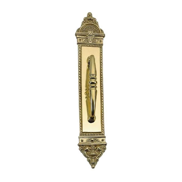 Solid Brass 16 1/4 Inch Victorian Door Pull (Polished Brass Finish) COPPER MOUNTAIN HARDWARE