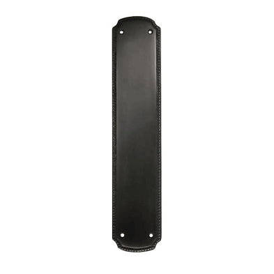 11 1/2 Inch Solid Brass Beaded Push & Plate (Oil Rubbed Bronze Finish) COPPER MOUNTAIN HARDWARE