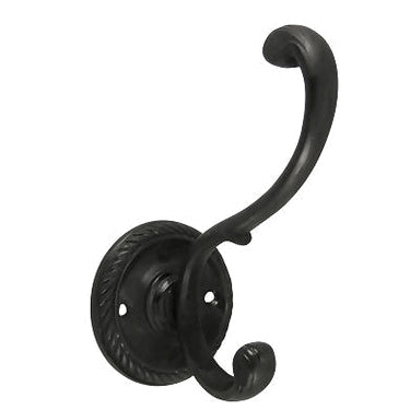 Solid Brass Georgian Coat Hook (Oil Rubbed Bronze Finish) Copper Mountain Hardware