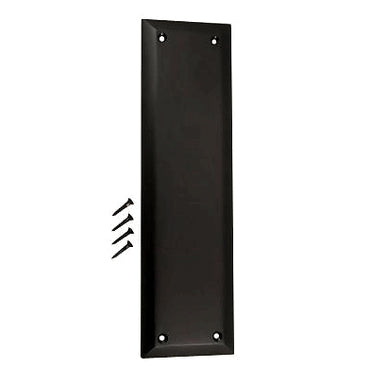 10 Inch Quaker Style Push Plate (Flat Black) COPPER MOUNTAIN HARDWARE