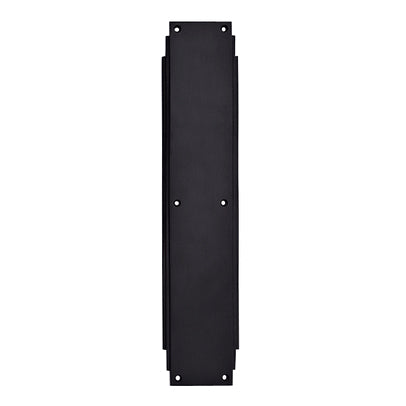14 Inch Solid Brass Art Deco Skyscraper Push Plate (Black Bronze Finish) COPPER MOUNTAIN HARDWARE