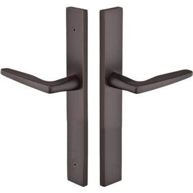 Solid Brass Modern Style Euro Dummy Pair Multi Point Lock Trim (Oil Rubbed Bronze Finish) EMTEK
