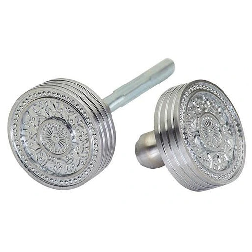 2 1/4 Inch Rice Pattern Spare Door Knob Set (Brushed Nickel) COPPER MOUNTAIN HARDWARE