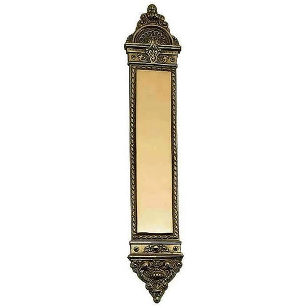 16 Inch Solid Brass L'Enfant Style Solid Brass Push Plate (Antique Brass Finish) COPPER MOUNTAIN HARDWARE