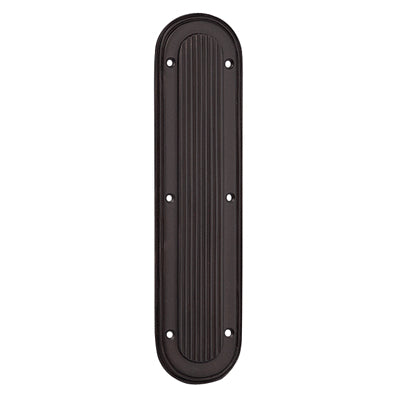 10 1/2 Inch Classic Art Deco Solid Brass Push Plate (Oil Rubbed Bronze Finish) COPPER MOUNTAIN HARDWARE