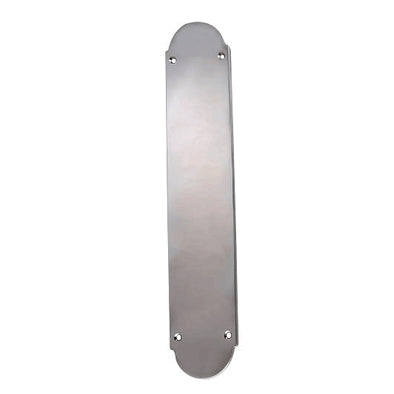 12 Inch Solid Brass Traditional Oval Push Plate (Polished Chrome Finish) COPPER MOUNTAIN HARDWARE