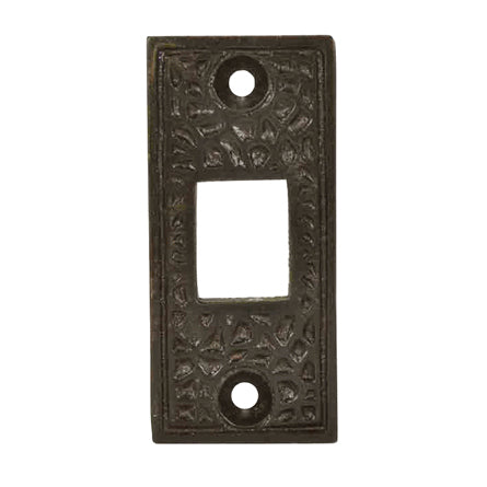 Solid Brass Craftsman Pocket Door Strike Plate (Oil Rubbed Bronze Finish) COPPER MOUNTAIN HARDWARE