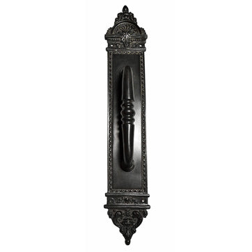 Solid Brass 16 1/4 Inch Victorian Door Pull (Black Bronze Finish) COPPER MOUNTAIN HARDWARE