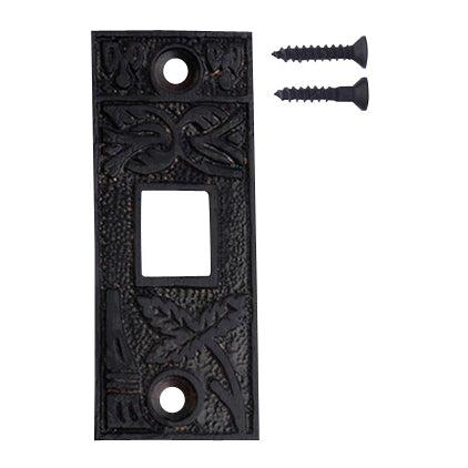 2 1/4 Inch Solid Brass Broken Leaf Pocket Door Strike Plate (Oil Rubbed Bronze) COPPER MOUNTAIN HARDWARE