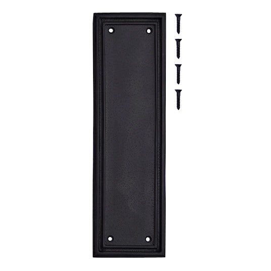 10 Inch Solid Brass Classic Style Push Plate (Black Bronze Finish) COPPER MOUNTAIN HARDWARE