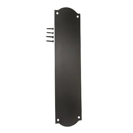 12 Inch Solid Brass Oval Push Plate (Black Bronze Finish) COPPER MOUNTAIN HARDWARE