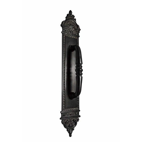 Solid Brass 16 1/4 Inch Victorian Door Pull (Black Bronze Finish) COPPER MOUNTAIN HARDWARE