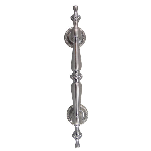 9 1/2 Inch Solid Brass Georgian Style Handle (Satin Nickel Finish) COPPER MOUNTAIN HARDWARE