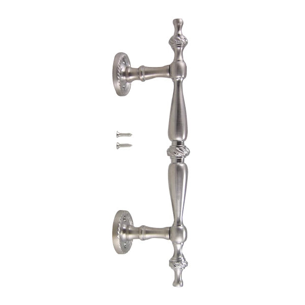 9 1/2 Inch Solid Brass Georgian Style Handle (Satin Nickel Finish) COPPER MOUNTAIN HARDWARE
