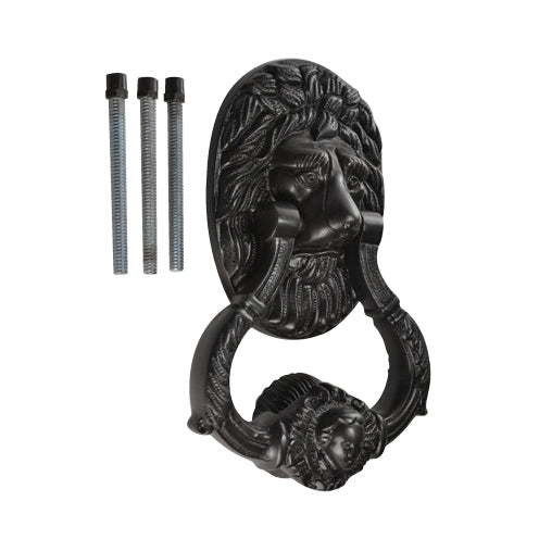 7 1/2 Inch (3 3/4 Inch c-c) Large Ornate Lion Door Knocker (Oil Rubbed Bronze Finish) COPPER MOUNTAIN HARDWARE