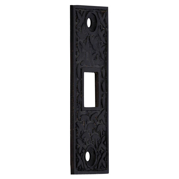 2 1/4 Inch Solid Brass Rice Pattern Pocket Door Strike Plate (Oil Rubbed Bronze) COPPER MOUNTAIN HARDWARE