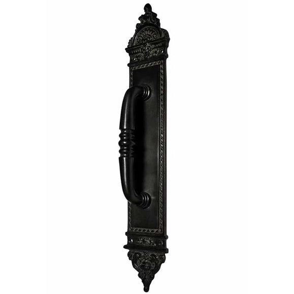 Solid Brass 16 1/4 Inch Victorian Door Pull (Black Bronze Finish) COPPER MOUNTAIN HARDWARE