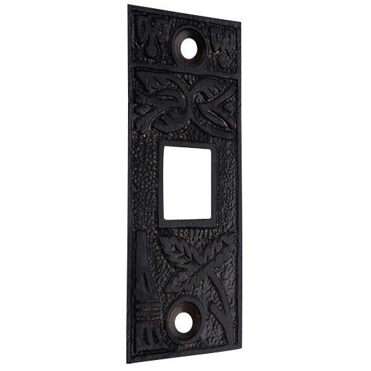 2 1/4 Inch Solid Brass Broken Leaf Pocket Door Strike Plate (Oil Rubbed Bronze) COPPER MOUNTAIN HARDWARE